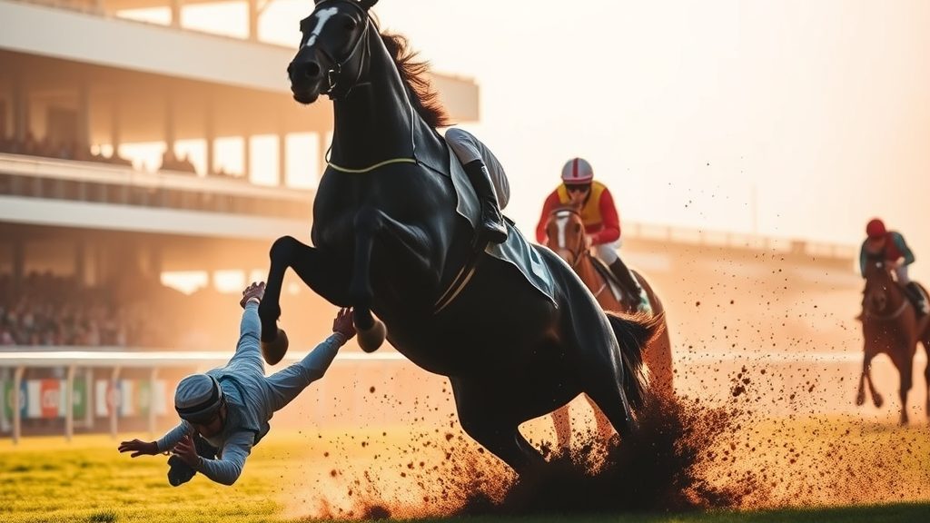 Melbourne Cup champion Half Yours goes down hard in late Caulfield Cup fall