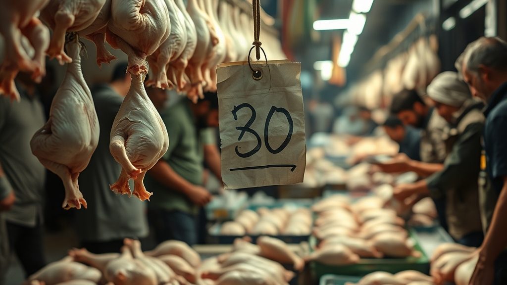 سعر كيلو الفراخ البيضاء يسجل 80 جنيها في أسواق محافظة القليوبية